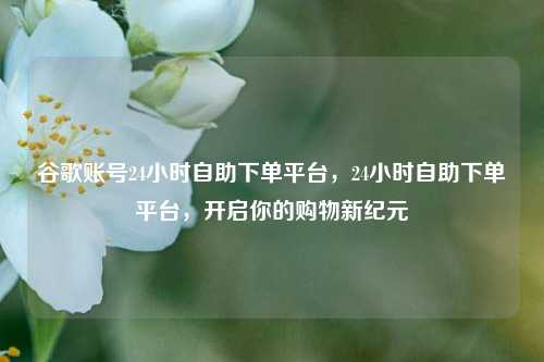 谷歌账号24小时自助下单平台，24小时自助下单平台，开启你的购物新纪元