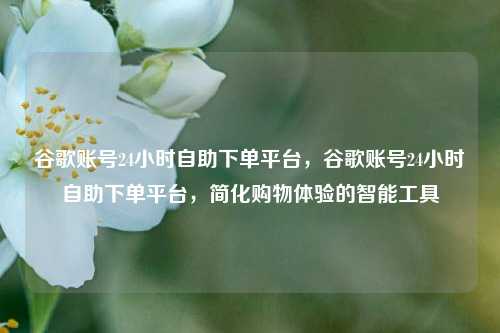 谷歌账号24小时自助下单平台，谷歌账号24小时自助下单平台，简化购物体验的智能工具
