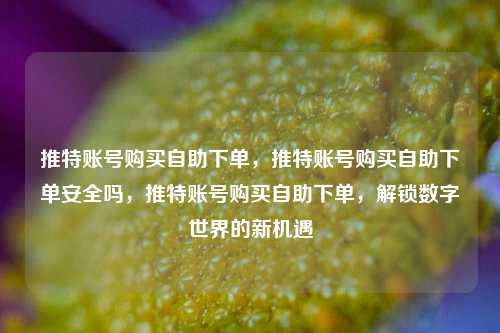 推特账号购买自助下单，推特账号购买自助下单安全吗，推特账号购买自助下单，解锁数字世界的新机遇