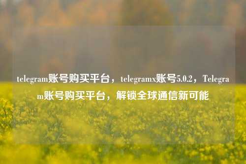 telegram账号购买平台，telegramx账号5.0.2，Telegram账号购买平台，解锁全球通信新可能