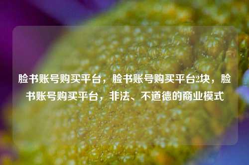 脸书账号购买平台，脸书账号购买平台2块，脸书账号购买平台，非法、不道德的商业模式