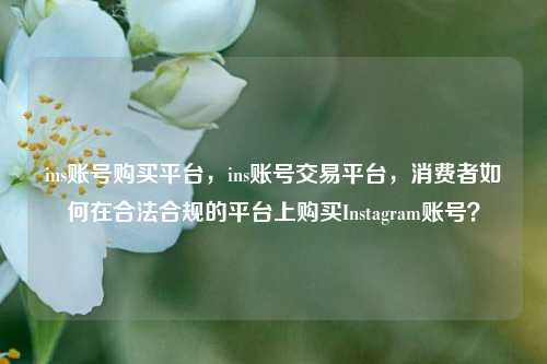 ins账号购买平台，ins账号交易平台，消费者如何在合法合规的平台上购买Instagram账号？