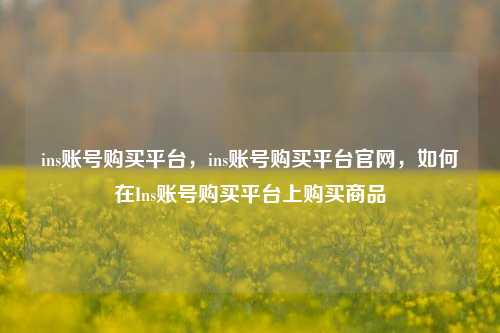 ins账号购买平台，ins账号购买平台官网，如何在Ins账号购买平台上购买商品