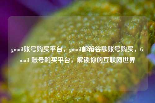 gmail账号购买平台，gmail邮箱谷歌账号购买，Gmail 账号购买平台，解锁你的互联网世界