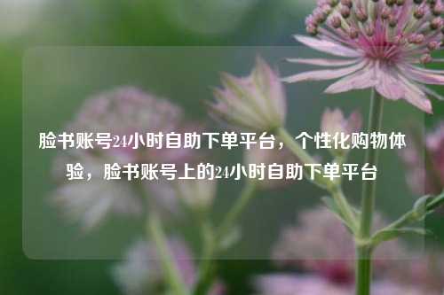 脸书账号24小时自助下单平台，个性化购物体验，脸书账号上的24小时自助下单平台