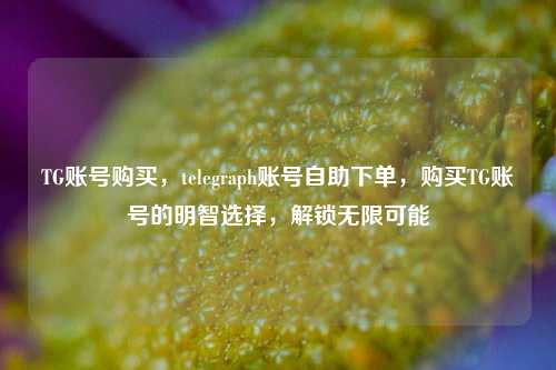 TG账号购买，telegraph账号自助下单，购买TG账号的明智选择，解锁无限可能