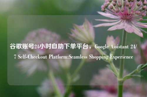 谷歌账号24小时自助下单平台，Google Assistant 24/7 Self-Checkout Platform:Seamless Shopping Experience