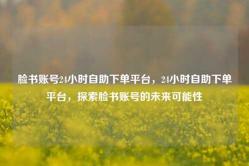 脸书账号24小时自助下单平台，24小时自助下单平台，探索脸书账号的未来可能性  第1张